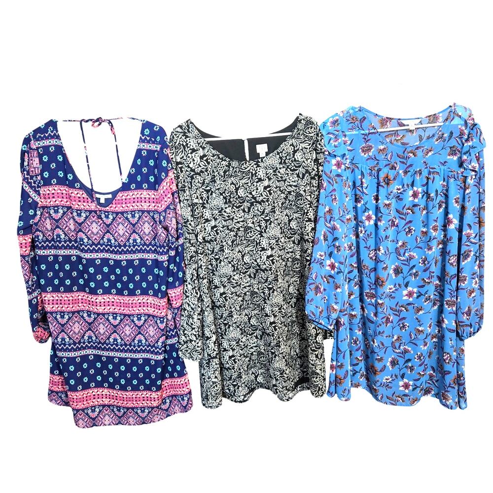 Womens Extra Large 16 18 Tops Shirts Blouses Sweaters Wholesale Bulk Lot of 3 XL